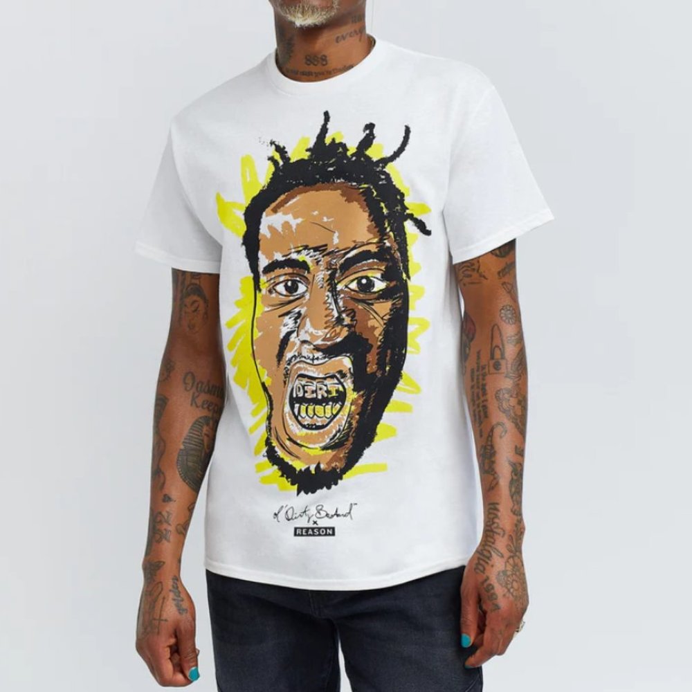 New Reason X ODB Wu-Tang Scribble T-Shirt Shirt White